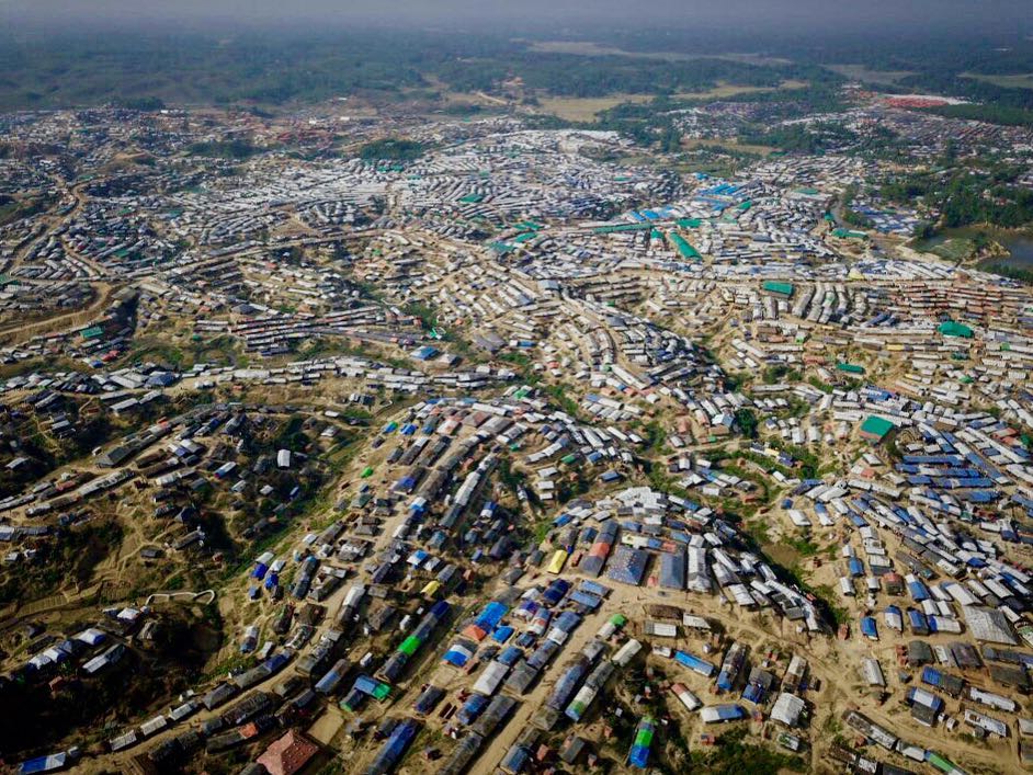 The scale of the Rohingya refugee camps is really unreal. This is just one view of the Kutupalong camp